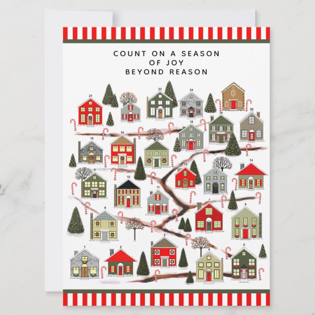 Cartões de Natal do Calendário do Advento (Frente)