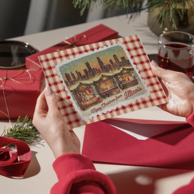 Cartões de natal do Cartão Holiday de Illinois (Criador carregado)