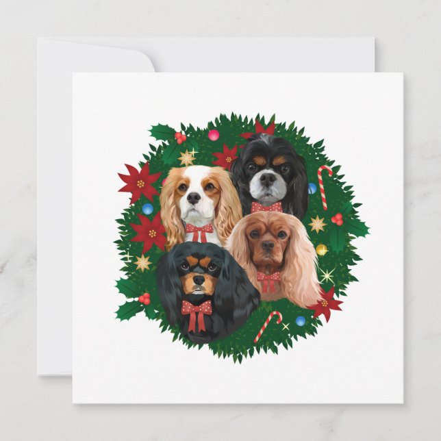 Cartões de Natal do Cavalier King Charles Spaniel (Frente)