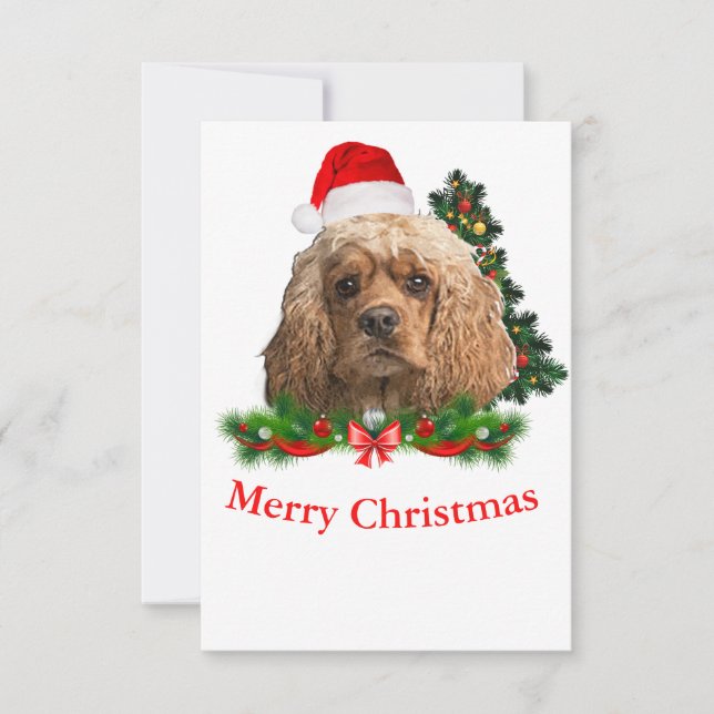 cartões de Natal do cocker spaniel (Frente)