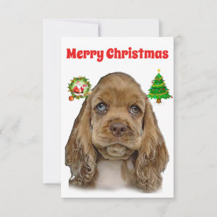 Cartões de Natal do Cocker spaniel