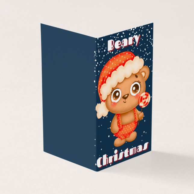 Cartões de Natal do Cute Bear 25 Pack (Exterior)