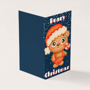 Cartões de Natal do Cute Bear 25 Pack