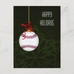 cartões de Natal do jogador de beisebol