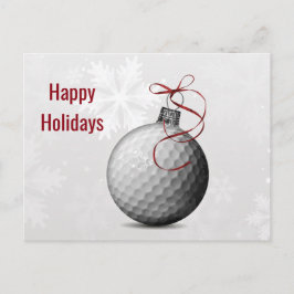 cartões de natal do ornamento da bola de golfe