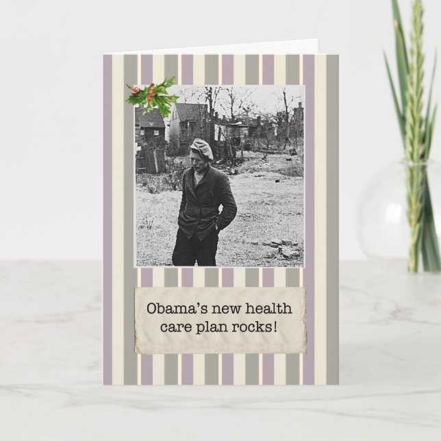 Cartões de Natal do Plano de Saúde de Obama (Frente)