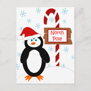 Cartões de Natal do Polo Norte papais noeis Pingui