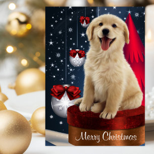 Cartões de Natal do Retriever Labrador Dourado