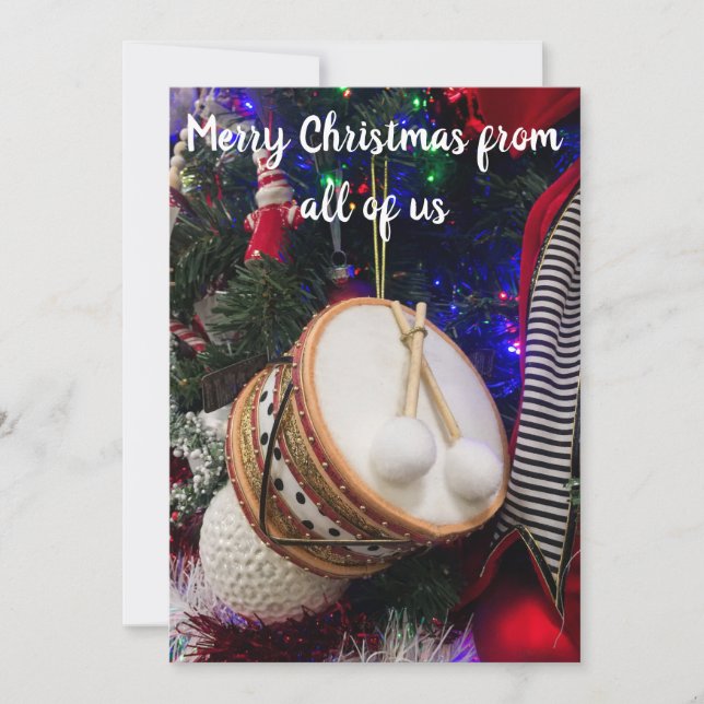 Cartões de natal do tambor de brinquedos (Frente)