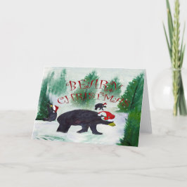 Cartões de Natal do ursinho Beary.