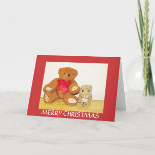 Cartões de Natal do Urso e Leão-Leão
