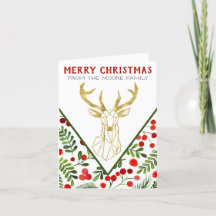 Cartões de Natal Dobrados Geométricos - vazio