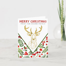 Cartões de Natal Dobrados Geométricos - vazio