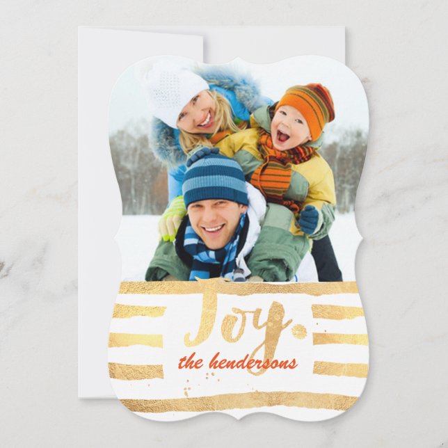 Cartões de Natal dourados deslumbrantes da PixDezi (Frente)