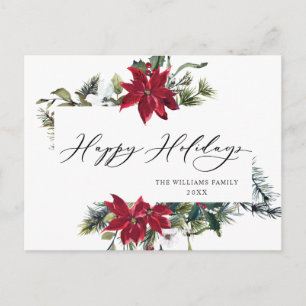 Cartões de natal Elegante de Poinsettia de Natal