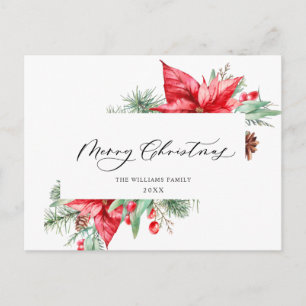 Cartões de natal Elegante de Poinsettia de Natal