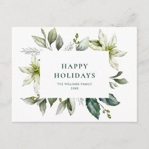 Cartões de natal Elegante de Poinsettia de Natal