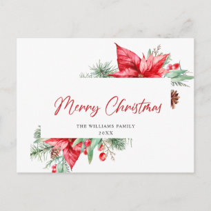Cartões de natal Elegante de Poinsettia de Natal