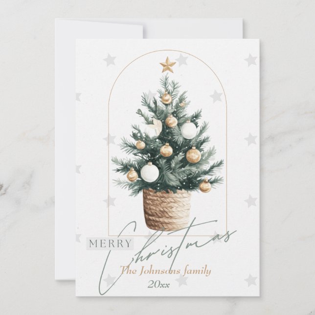 Cartões de Natal Elegantes Cartão de férias não fo (Frente)