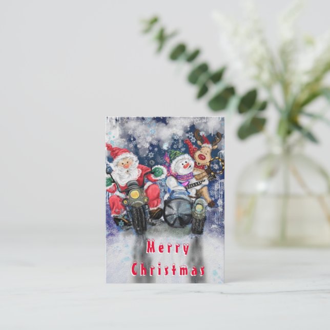 Cartões de Natal Engraçados com Amigos Felizes (Em pé/Frente)