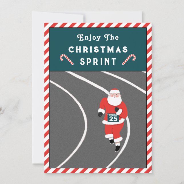 Cartões de Natal Engraçados de Corrida (Frente)