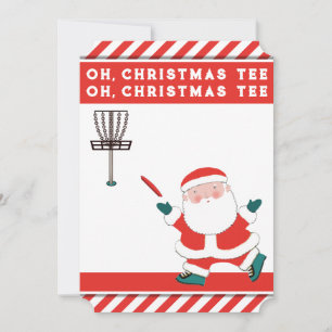 Cartões de Natal engraçados de golfe de disco para