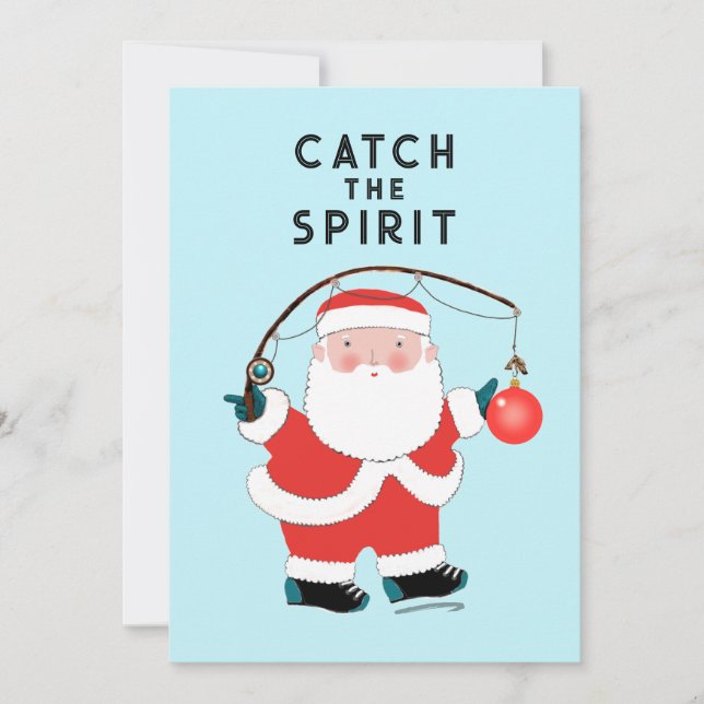 Cartões de Natal engraçados de pesca para pescador (Frente)