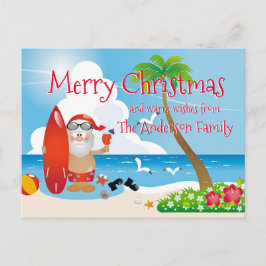 Cartões de natal Engraçados de Praia