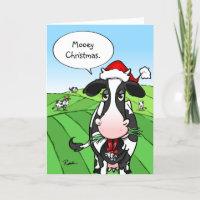 Cartões de natal Engraçados De Vaca
