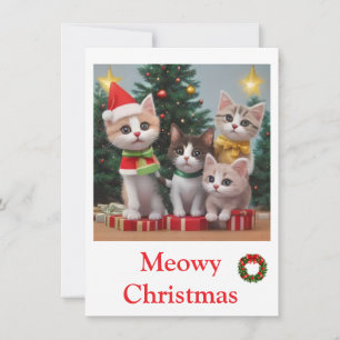 Cartões de Natal Feliz Animais gato