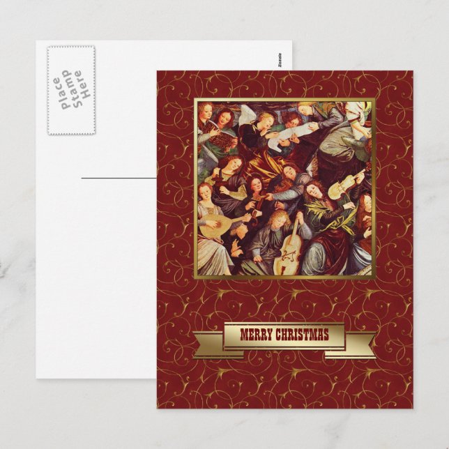 Cartões de Natal Feliz de Arte (Frente/Verso)
