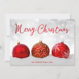 Cartões de Natal Feliz e Personalizados de Decor V
