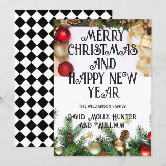 Cartões de Natal Feliz Natal Cartão de Férias Bran