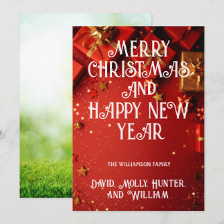 Cartões de Natal Feliz Natal Cartão de Férias Verm