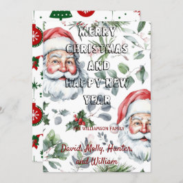 Cartões de Natal Feliz Natal cartão de Natal branc