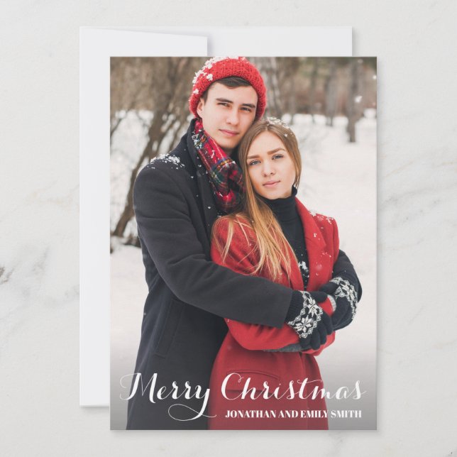 Cartões de Natal Feliz para Caligrafia (Frente)