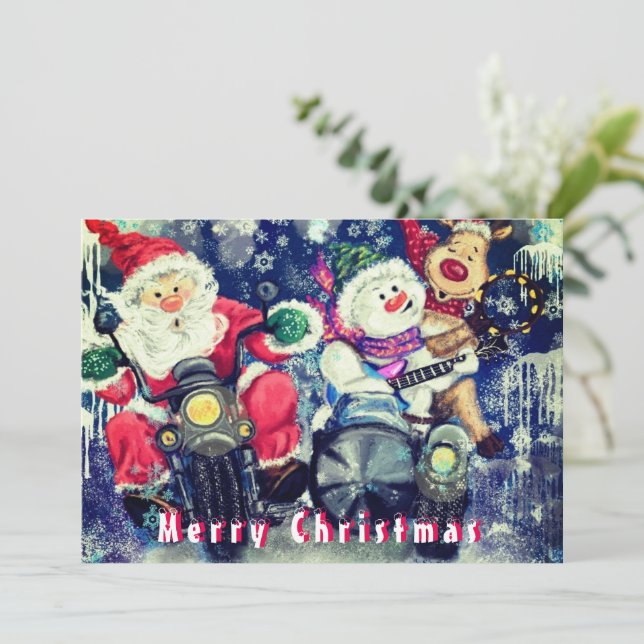 Cartões de Natal felizes com os melhores amigos (Em pé/Frente)