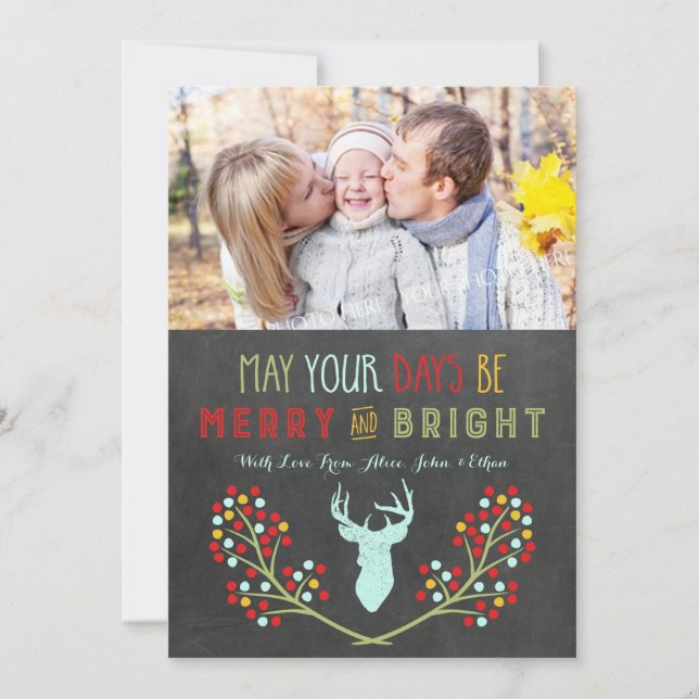 Cartões de Natal Florais (Frente)