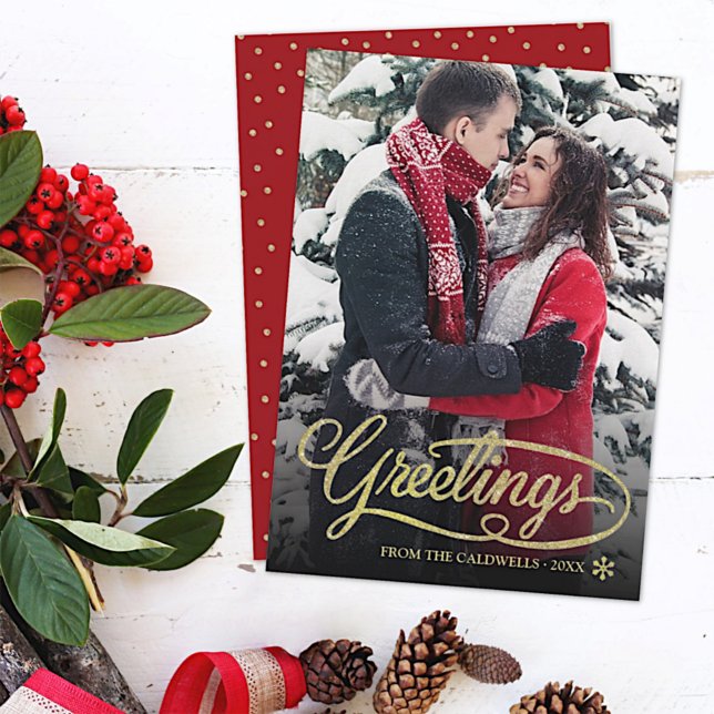 Cartões de natal Foto de Pontos de Script Glitter  (Criador carregado)