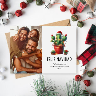 Cartões de Natal Foto Feliz Navidad Férias de Nata