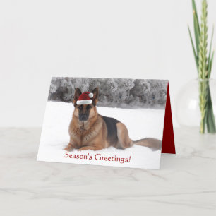 cartões de natal german shepherd