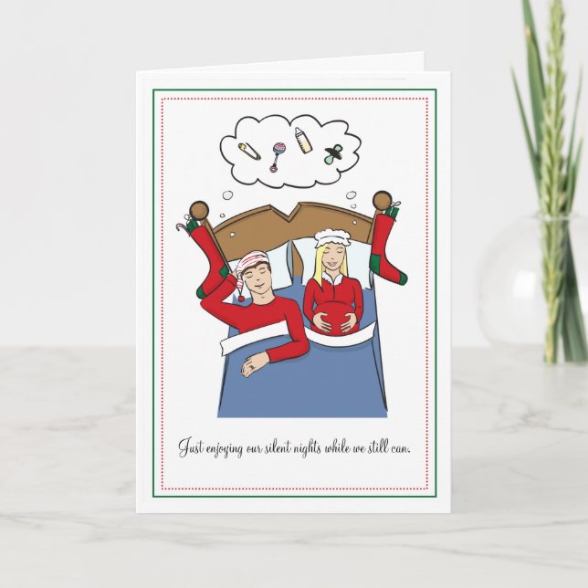 Cartões de Natal grátis - Noites Silenciosas BLOND (Frente)