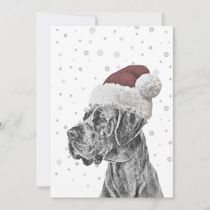 Cartões de Natal Imprimidos por Retrato de Cão e P