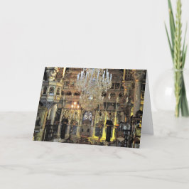 Cartões de natal interior de uma Igreja Ortodoxa