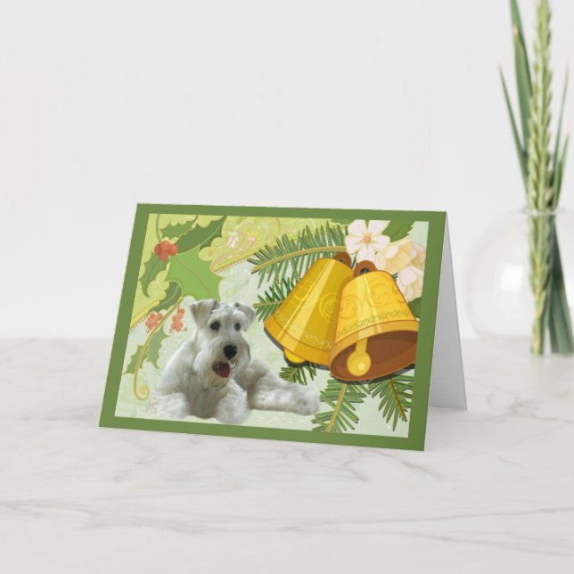 Cartões de Natal Miniatura Schnauzer (Frente)