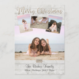 Cartões de Natal Náuticos com Foto e Fundo de Made