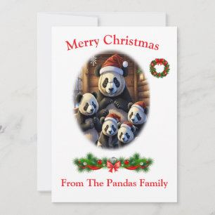 Cartões de Natal Panda Bears