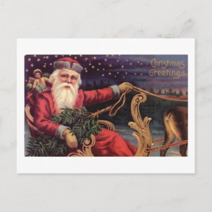 Cartões de natal Papais noeis Sleigh