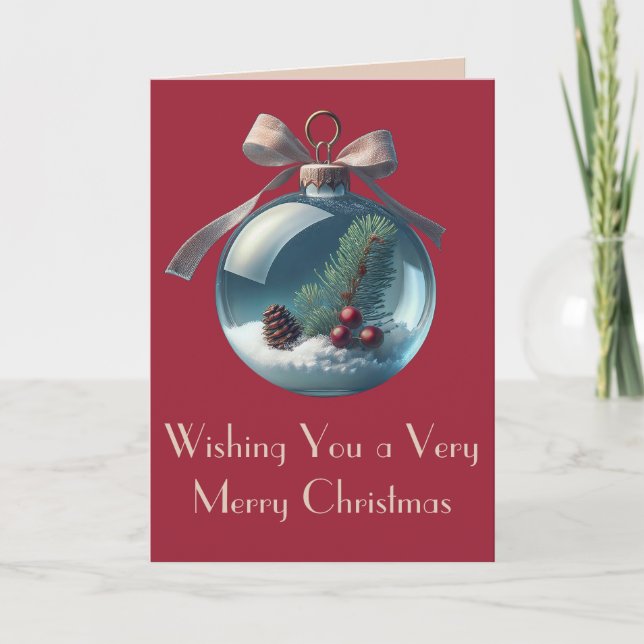 Cartões de Natal para Arco e ornamento de Borgonha (Frente)