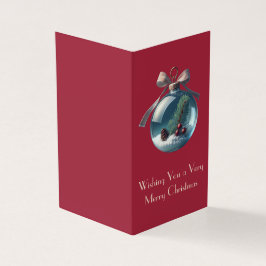 Cartões de Natal para Arco e ornamento de Borgonha